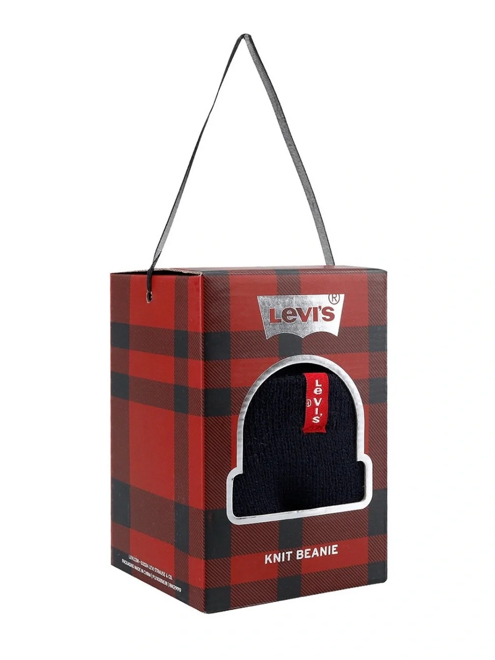 Levi's Knit Beanie - Black with Red Tag